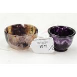 Two small 18th or 19th Century Blue John bowls,