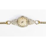 Universal Geneve, a circa 1930s Art Deco ladie's diamond Universal cocktail wristwatch,