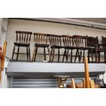 A matched set of five 19th Century Windsor chairs (5)