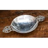 A George V silver two handled footed dish, Sheffield 1920, makers mark 'H.S.