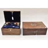 Victorian rosewood dressing case,