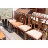 Four George III chairs,