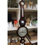 A 19th Century rosewood barometer by W.