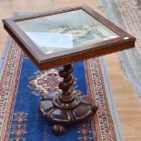 An early Victorian rosewood pedestal table, possibly a marriage,
