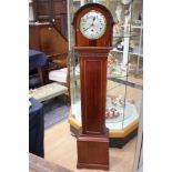 An Edwardian mahogany eight day Grandmother clock,