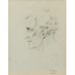 Edward Bird (British, 1772-1819) Study of a man's head in profile Signed l.r., pencil 22.5cm by 17.