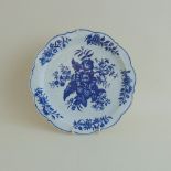A Worcester blue and white plate, Pinecone pattern, circa 1770, 21.