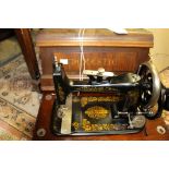 An 1887 Domestic A American case sewing machine