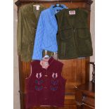 An Aquascutam padded jacket, a Helly Hanson gillet, an Anne David applique gillet,