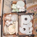 Three boxes of ceramics to include a Royal Doulton Morning Star dinner service, circa 1970,