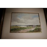 John R Harvey, Droving Sheep, watercolour, signed lower right, together with its companion another,