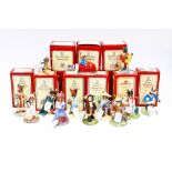 Royal Doulton Bunnykins figures including Dodgem, Mexican, Egyptian, Minstrel, Airman, Parisian,