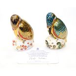 Royal Crown Derby Kedleston Kingfisher, with certificate, with a second Kingfisher (two items,