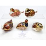 Royal Crown Derby Partridge limited edition 596/4500 with certificate, Woodland Pheasant, Pheasant,