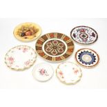 Cabinet plates 'Burtondale' Aynsley 'Autumn Gold' Royal Crown Derby and Royal Worcs and Coalport
