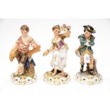 Royal Crown Derby, Spring, Winter and Summer figures,