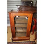 A Victorian walnut and marquetry inlaid music cabinet,