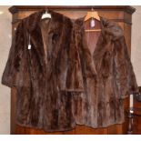 A Sable coat and another fur coat with covers (2)