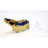 Royal Crown Derby first quality Hippopotamus, limited edition 820/2500, with certificate,