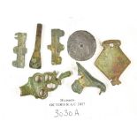 Roman Key Handle & Bird Figure, 1st-3rd Century AD.