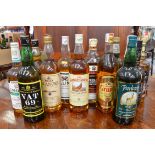 Whisky including Cluny, Long John, Vshers Green Stripe, Stewarts, Famous Grouse, Grants Lauders,