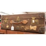 Two vintage canvas suitcases and an aluminium Rimowa suitcase (3)