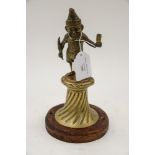 Mr Punch Tobacconist counter cigar lighter late 19th Century (on later base) the cast brass figure