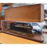 Scratch Built Locomotive: An early 20th century example of a scratch built locomotive, unpainted,
