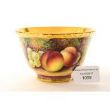 A Royal Worcester fruit painted sugar bowl by D.