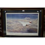 A signed limited edition print of 'Concorde - Second to None' by Stephen Brown 329/400
