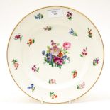 19th century plate, having hand painted floral decoration.