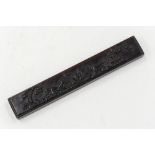 A Chinese carved hardwood block,