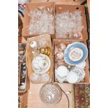 A large quantity of German cut crystal drinking glassware to include sherry, beer, champagne coupes,