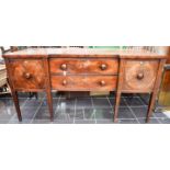 A George III mahogany sideboard,