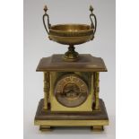 A late 19th Century French gilt metal bracket clock, circa 1870,