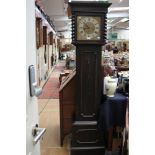 An early 20th Century oak longcase clock, with an eight day movement,