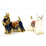 Royal Crown Derby Scottish Terrier, with West Highland Terrier, both first quality,