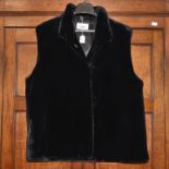 A velvet, faux moleskin, jerkin/gillet,