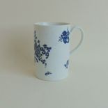 A Worcester blue and white large tankard, the Fruit Sprigs pattern, circa 1770-1775,