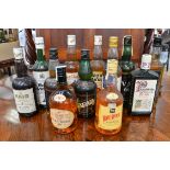 Whisky including Haig Gold Label, Black and White, Usquaebach 8 year, Famous Grouse,