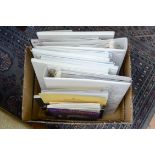 A box of books and Collectors Club files,