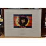 A limited edition 7/100 Chico print depicting Jimi Hendrix, for Wrangler 1980s advertisment,