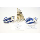 Royal Crown Derby Wolf limited edition 487/2500, signed to the base by artist Tien Manh Dinh,