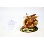 Royal Crown Derby first quality Wessex Wyvern, limited edition 427/2000,