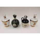 Whisky in ceramic decanters including Parkers, Langs Year of the Pig, Colonial Blend 25 year old,