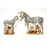 Royal Crown Derby first quality Zebra and baby Zebra (2) boxed