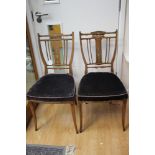 A pair of Victorian ladies rosewood parlour chairs,