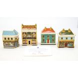Four Royal Crown Derby miniature Houses: The Mulberry Hall Georgian dolls house,