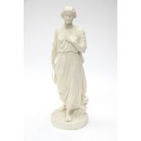 A Copeland Parian figure of Nora Creina by Raphaelle Monti, 1870, impressed mark,