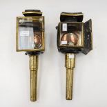 A pair of 19th Century coaching lamps (2)